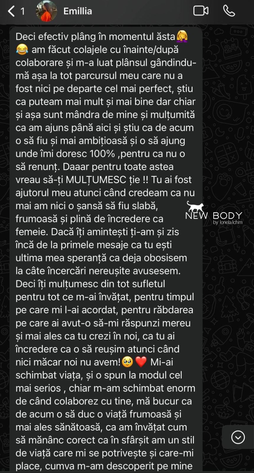 Recenzii fete program antrenament si nutritie New Body - Ionela Ichim