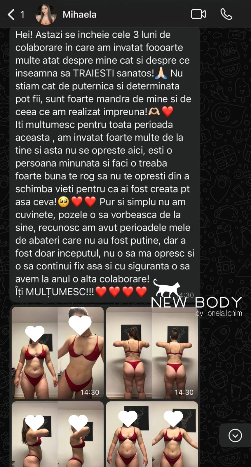 Recenzii fete program antrenament si nutritie New Body - Ionela Ichim